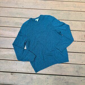 Gap Crewneck Lambswool Sweater Teal / Gray Color Womens size Medium